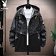 Playboy (PLAYBOY) coat men's jacket men's autumn and winter assault hooded workwear high-end sports and leisure clothes