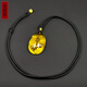 Amber School, one thing, one picture, one certificate, gold amber pendant, fish carving, natural amber necklace, water purification grade, more than enough every year, pendant, 5.9 grams, 35*23*12 mm