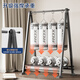Stable clothes rack floor-standing aluminum alloy coat rack foldable storage rack bedroom clothes hanger simple YA6312G