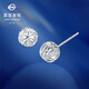 Caibai Jewelry Platinum Earrings Pt950 Platinum Earrings Fashionable Ball Earrings Price BJ Platinum Earrings About 2.95g