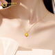 CHINA GOLD 18K Gold Good Luck Lotus Pendant Women's New Lotus Clavicle Valentine's Day Birthday Gift for Girlfriend and Wife 18K Gold Good Luck Lotus Pendant Free Silver Chain Approximately 0.15g