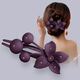 Bai Shilin cherry flower hair headband for women on the back of the head 2025 new high-end and high-end sense large size age-reducing elegant one-word gripper purple