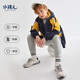 SOUHAIT children's clothing boys and girls fleece jacket spring and autumn children's polar fleece windbreaker Aurora Blue 130