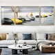 
Modern simple living room decoration painting sofa background wall mural atmospheric light luxury triple painting hanging painting diamond crystal porcelain HJ-3893-Smooth sailing on both sides 40*60 in the middle 80*60 in the middle 50*60 in the precious gold frame high
