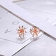 Chao Acer Snowflake 18K Gold Earrings Rose Gold Color Gold Earrings for Girlfriend Birthday Gift YD