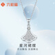 Liuguifu Jewelry Platinum Pendant Women's Pt950 Platinum Skirt Inlaid with Zircon Proposal Engagement Birthday Gift Necklace About 2.05g