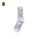 BAPE accessories reflective camouflage pattern jacquard mid-calf socks 184006K black BKX L one size