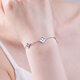 Meluxe pt950 platinum four-leaf clover crushed ice bracelet platinum anniversary gift birthday gift for girlfriend single side about 5.56g-16+3cm