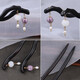 Ancient style ebony hairpin, Tianzhi-lily of the valley hairpin, simple and modern wooden hairpin for hair, Hanfu hair accessories, cheongsam accessories, Tianzhi-purple-of-the-valley hairpin