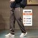 Cotton Casual Pants Men's Autumn Straight Pants Men's Loose Wide Leg Lyocell Pants Men's Gray XL