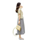
QLTQZQ short-sleeved blazer fashion suit skirt for women summer large size fat mm Hong Kong style retro plaid suspender dress 9720 milk yellow M