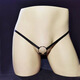 One pants sexy sexy underwear perverted men's hoop suspenders sexy underwear hollow free T-string sexy underwear black (KK) one size