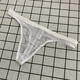 Transparent Tight Sexy Breathable Mesh Ice Silk Underwear for Men's T-Back Men's T-Shorts Low White L 110-130Jin Jin is equal to 0.5kg