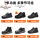 西域骆驼（VANCAMEL）牛皮劳保鞋四季男防砸防刺穿钢头工地耐磨实心底安全鞋防护工作鞋 LB9215-1-升级采购款 43