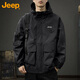 JEEP Jeep Jacket Мужская куртка Осенне-зимняя рабочая одежда с капюшоном Свободная зарядка Универсальная мужская одежда Черный XL