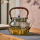 Gold inlaid jade glass tea kettle household high temperature resistant kettle large capacity tea health kettle electric ceramic stove bamboo shadow with fragrance