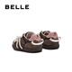 Belle Pearl Flower Casual Shoes Girls Shopping Mall Same Style Breathable Mesh Casual Shoes 15230C85 Brown 35 (225mm)