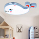 Iluminación opple de moda nórdica techo luz creativa delfín macarroso dibujos animados de la habitación para niños led simple y cálido 9901+ atenuación de tres colores