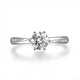 AVHE 18K gold PT950 platinum cultured diamond six-claw art ladies ring asking for wedding gift Chinese Valentine's Day IGI certificate platinum diamond ring + 1 carat diamond (D/VVS/3EX/N)
