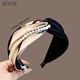 Keegfeg wide-brimmed headband, high-end female hair-pressing headband, 2025 new retro fashion hairpin, high skull top, face-showing small headwear, main picture color