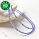 Chili Tanzanite Bracelet Women's East China Sea Crystal Agate Jade Small Sugar Cube Scattered Bead Necklace Blue Gem Bracelet Bead Diameter Approximately 2mm - Hand Circumference Approximately 14cm