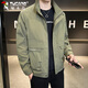 Woodpecker (TUCANO) Jacket Men's Autumn and Winter Stand Collar Casual Workwear Korean Style Windproof Tops Men's Military Green XL