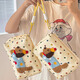 Jingfujia Polka Dot Dachshund Puppy Cosmetic Bag Hand Storage Bag Large Capacity Travel Portable Organizing Bag Washing Bag Polka Dot Large Cosmetic Bag + Yellow Rope 1