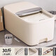Axco 2026 new rice bucket household insect-proof and moisture-proof sealed flour storage tank container rice box rice tank storage box thickened upgraded light luxury white 30Jin Jin equals 0.5 kg