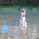 SEKOYA one-piece children's play wear wading pants, light and breathable, fishing in the sea, beaches, streams and suspenders, one-piece bottom S _Height (88-105CM)