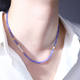 DYAI natural colored treasure high-grade Rhine blue tanzanite necklace women's fashion light luxury temperament gold clavicle chain Mengliuguang high-end full body tanzanite