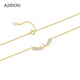 AJIDOU Ajidou necklace birthday gift for women, light luxury, high-end, temperament, smiling pearl necklace for girlfriend, for wife, gold + white, 43cm 1 piece