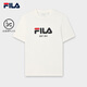 FILA official unisex knitted T-shirt 2025 summer pure cotton loose casual couple short-sleeved T-shirt