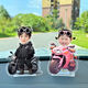 2024 new car ornaments, small people shaking their heads, custom-made baby couple, three and four, car decoration, shaking their heads, 691 models, solar dual-use models
