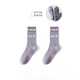 Zhewei Yoga Socks Women's Spring and Summer Thin Mid-calf Non-Slip Pilates Fitness Floor Socks with Shark Pants Long Socks Purple 1 Pair One Size 36-41