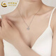 China Gold (CHINA GOLD) Blue Eucalyptus and Bird Pendant Women's Light Luxury Niche Pt950 Platinum Necklace Father's Day Birthday Gift for Lover Platinum Pendant About 1.96g Free S925 Silver Chain