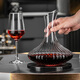 Genas high-end crystal glass red wine decanter, creative personality, large-sized wine quick-dispensing jug and wine set, vertical pattern decanter 1880ml