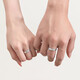 DRpt950 platinum crushed ice ring for men and women, platinum ring for couples, live and adjustable, Valentine's Day birthday gift, female model defaults to live and closed, contact customer service