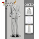 Woodpecker Casual No-Iron Suit Jacket Men's Suit with Draping Feeling and High-Level Feeling Loose and Handsome Commuting Suit Glacier Gray Single Suit 3XL