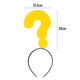 Creative headband arrow question mark symbol headband concert photo artifact fun funny headband conspicuous headband red question mark