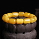Yanyun Jewelry Collection Grade Beeswax Bracelet Russian Material Raw Mineral Amber Full Honey Chicken Oil Yellow Bracelet for Men and Women 11*14mm