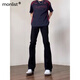 MON-LIST jeans men's autumn slim fit vibe high street scimitar straight pants MLK02 black M