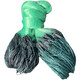 Imported soft silk rope wrapped fishing net three-layer sinking net 100 meters weighted non-wrapped net hanging net sticky mesh wire mesh fishing net 3 meters high 100 meters long 6-finger 0.19 green silk three-layer sinking net