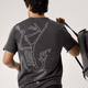 始祖鸟（ARC'TERYX）加拿大代购*始祖鸟Cormac Arc'bird  logo男背后大鸟标 短袖X9721 复古绿X9721 S