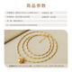 Pearl Queen (PearlQueen) 520 gift seawater gold pearl pendant S925 silver car flower bead 14-15mm sweater chain round strong light slightly flawed