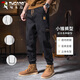 Woodpecker (TUCANO) overalls men's autumn and winter pants men's loose leg-tie American retro trendy casual pants men's trousers black 32
