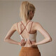 Duofanlian sports bra women's running outer top one-cup training yoga bra Pilates fitness vest ivory white S size 70ABC