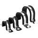 Tianzhuo Hardware 304 stainless steel U-shaped belt with adhesive strip riding clip steel pipe buckle clamp cable holder hose hoop 6mm-20 pcs