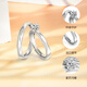 Chow Tai Sang Silver Ring, Zircon Couple Ring, Light Luxury, Niche, High-end, Adjustable Ring, Anniversary Gift for Girlfriend, Zircon Women’s Ring