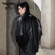 BOY LONDON Xuanwen Mirror Autumn Men and Women Same Style Loose PU Leather Shirt Jacket N44003 Black L
