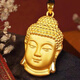 YIBIY Buddha head gold pendant for women 999 pure gold Tathagata Buddha pure gold necklace pendant 3D hard gold Buddha statue pendant new pure gold Buddha head pendant about 2.5 grams